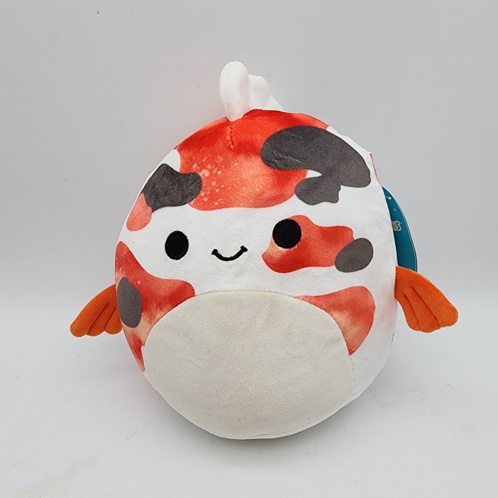 Squishmallow Dandii Koi Fish Plush Stuffed Animal 8" Tri-Color Kellytoy Gift